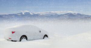 car in snow